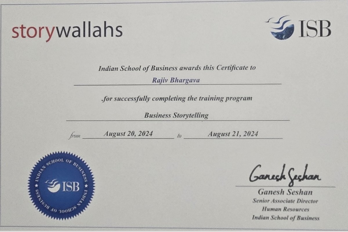 Business Storytelling — ISB storywallahs